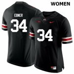 Women's Ohio State Buckeyes #34 Nate Ebner Black Nike NCAA College Football Jersey Copuon NKZ7344XY